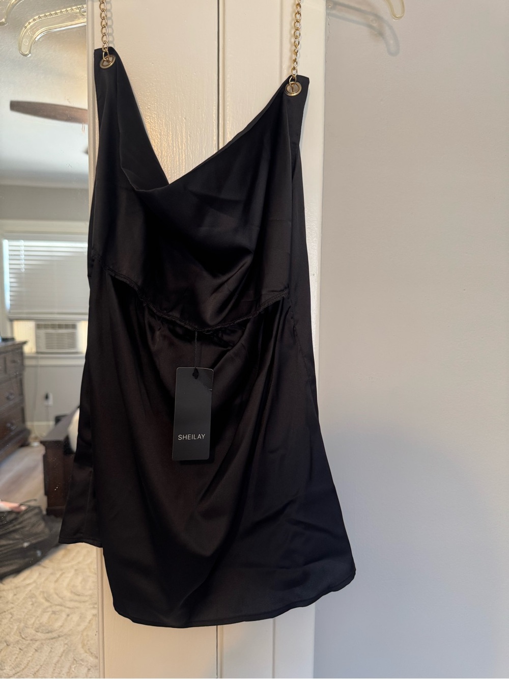 Black silk Halter